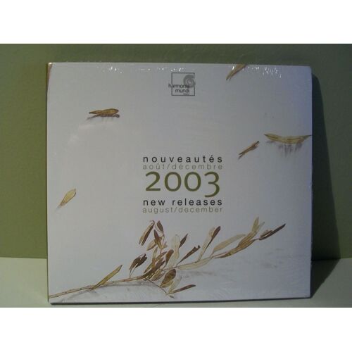 Nouveautés Harmonia Mundi Août/Décembre 2003