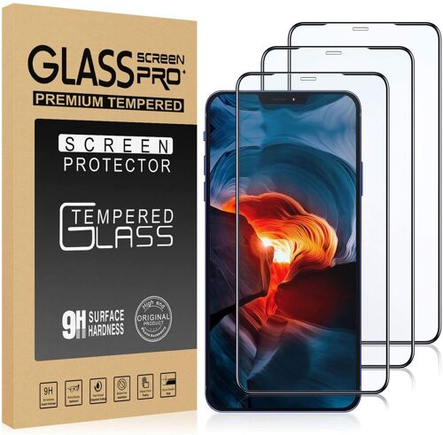 [3 Pièces] Verre Trempé Pour Iphone 12 Pro/12 Max, Vitre Pour Iphone 12 Pro [Cadre D'installation Facile] [Sans Bulles] [9h Dureté] Protection Écran Anti Rayures Pour Iphone 12 Max-6.1 Pouces
