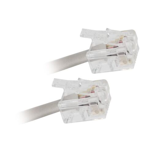 APM - Câble de téléphone - RJ-11 (M) pour RJ-11 (M) - 5 m - blanc