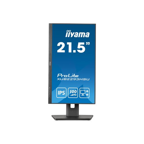 iiyama ProLite XUB2293HSU-B6 - Écran LED - 22" (21.5" visualisable) - 1920 x 1080 Full HD (1080p) @ 100 Hz - IPS - 250 cd/m² - 1000:1 - 1 ms - HDMI, DisplayPort - haut-parleurs - noir, mat