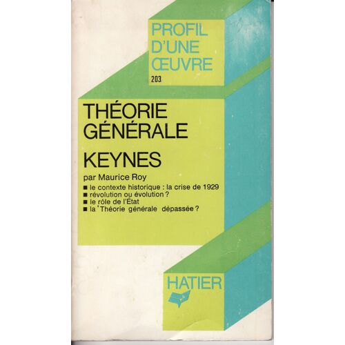 Théorie Générale Keynes