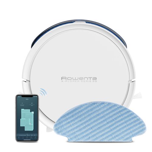 Rowenta X-Plorer Serie 50 RR7387WH - Aspirateur - robot - sans sac - blanc - 1 batterie, chargeur inclus