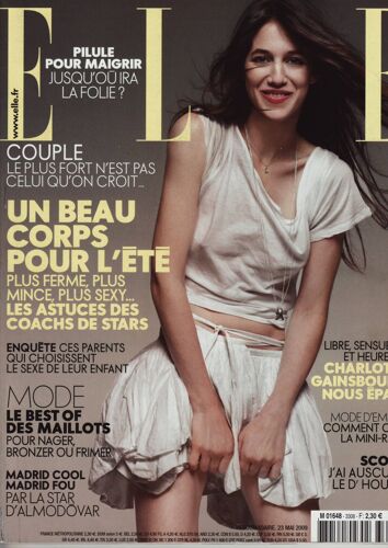 Elle / 23-05-2009 N°3308 : Charlotte Gainsbourg By Jean Baptiste Mondino (8p) - Hugh Laurie (4p)