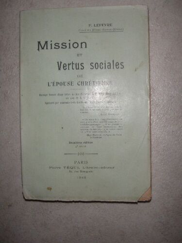 Mission Et Vertus Sociales De L'épouse Chrétienne