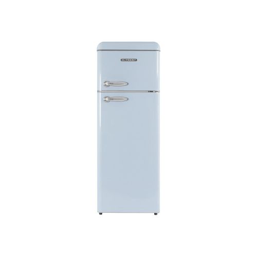 Réfrigérateur-congélateur Schneider Vintage SCDD208VBL - congélateur haut - 54.5x64.5x150 cm (lxpxh) - 211 litres - classe E - bleu