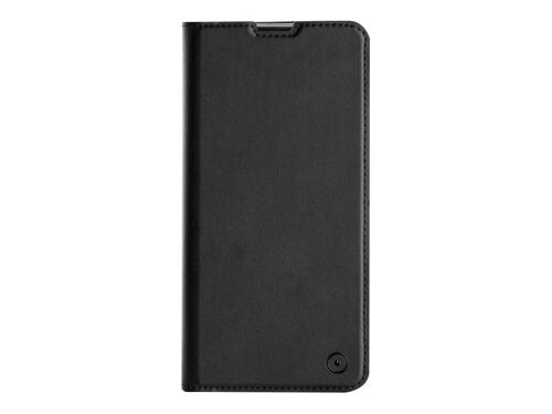 Muvit Folio Stand - Étui à rabat pour téléphone portable - imitation cuir - noir - pour Samsung Galaxy A20e