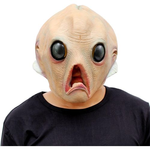 Alien Masque Un Pansement Costume D'halloween Partie De Latex Coque Coque Effrayant Masque D'horreur