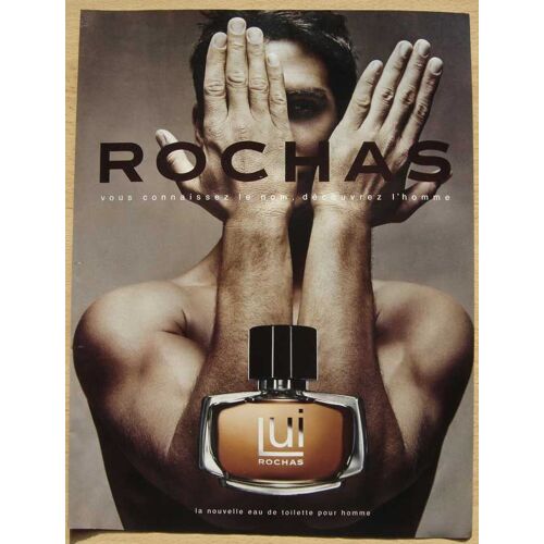 Publicité Papier - Eau De Toilette "Lui" De Rochas De 2003, Peter De Preez Mannequin