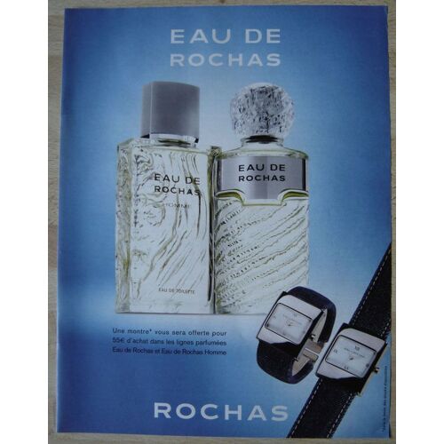 Publicité Papier - Eau De Toilette Eau De Rochas De 2004