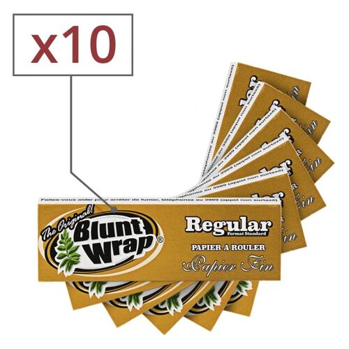 10 carnets de feuilles à rouler blunt wrap gold regular