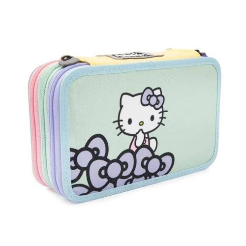 Astuccio scolaire - Hello Kitty - 3 Zip - Coloré - Fourniture complète