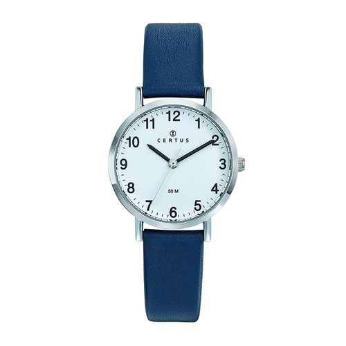 Montre Femme Certus Blanche Cuir Marine