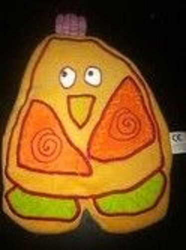 Doudou Plat Hema Petit Bonhomme Orange - 20 Cm