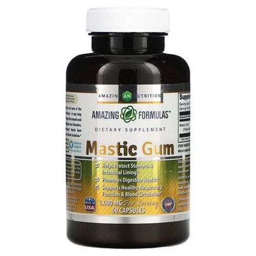 Amazing Nutrition Gomme De Mastic, 1000 Mg, 60 Capsules (500 Mg Par Capsule) 