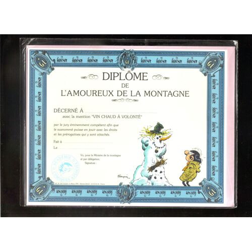 Diplôme De L'amoureux De La Montagne