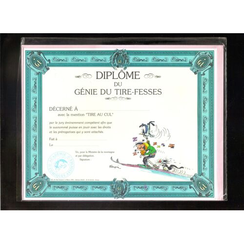 Diplôme Du Génie Du Tire-Fesses