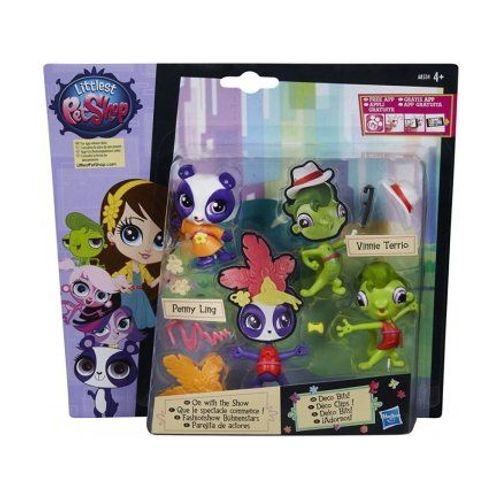 Littlest Pet Shop : Set De 2 Figurines Petshops A Customiser : Panda Penny Ling + Petshop Vinnie Terrio Le Lezard + Accessoire