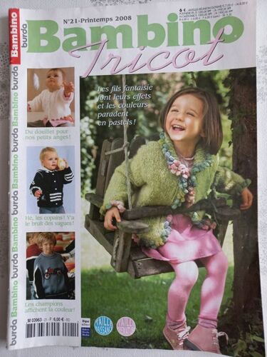Catalogue Burda Tricot Bambino N°21 Enfant Bebe Layette Naissance Premature