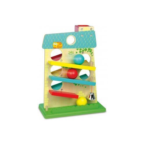 Toboggan Avec 3 Boules En Bois - Enfant - Jouet 1er Age D Eveil