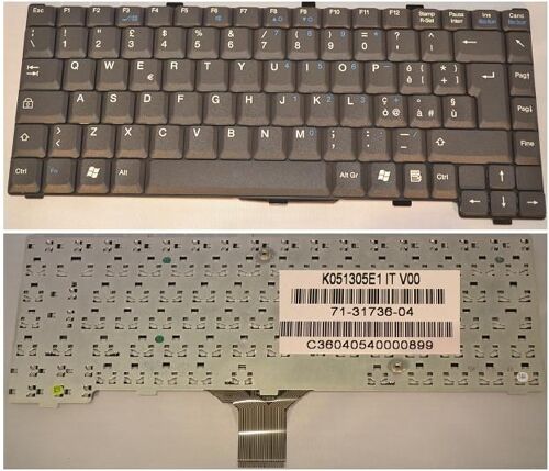 Clavier Qwerty Italien / Italian Pour FUJITSU SIEMENS AMILO M7440 Series, Noir / Black, Model: K051305E1, P/N: 71-31736-04