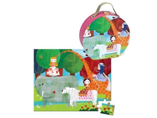 Puzzle 36 Pièces - Valisette : Caravane Des Princesses