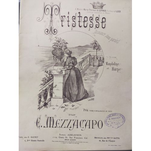 Tristesse - Romance Sans Paroles Pour Mandoline Et Harpe