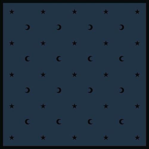 Tapis Bleu 80 X 80 Cm - Lunes Et Étoiles