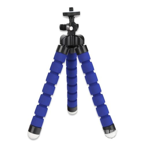 Bleu sans clip - Support de trépied de téléphone, Mini trépied en éponge Flexible en forme de pieuvre pour IPhone Mini caméra Huawei Xiaomi Samsung Gopro 9 8 7 5 DJI