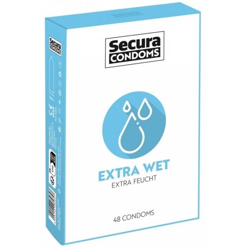 Preservatif Préservatifs Lubrifiés Extra Wet X48 Secura Condoms