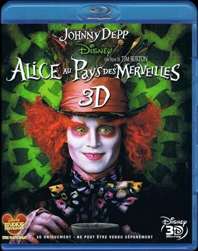 Alice Au Pays Des Merveilles (Tim Burton) - Blu Ray 3d