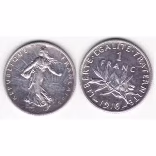 Pièce 1 Franc Semeuse Argent 1916