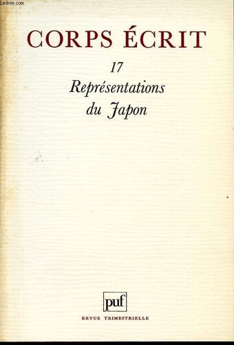 Corps Ecrit 17 Représentaions Du Japon.