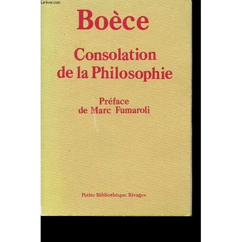 Consolation De La Philosophie
