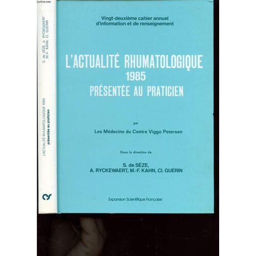 L'actualité Rhumatologique - N° 1985
