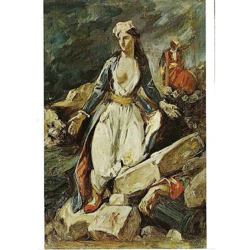 Suisse, Belle Carte Postale Neuve, Musée De Winterthur, Oeuvre D' Eugène Delacroix, "La Grèce Expirant Sur Les Ruine De Missolonghi".