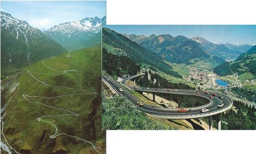 Suisse, Lot De 2 Belles Cartes Postales Neuves, Route Du Saint Gothard.