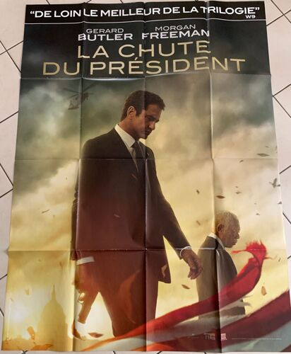 La Chute Du Pr¿Sident - 2019 - Gerard Butler - Morgan Freeman - 116x158cm - Affiche Cinema Originale Envoi Plie