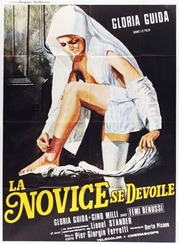 La Novice Se D¿Voile / La Novizia - 1975 - Gloria Guida - 116x158cm - Affiche Cinema Originale Envoi Plie