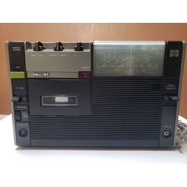 RADIO TRANSISTOR PHILIPS RR213 RETRO VINTAGE LECTEUR K7 CASSETTE ENREGISTREUR