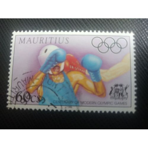 Timbre Ile Maurice Y T 860 Jeux Olympiques D'été - Atlanta - Boxe 1996 ( 090708 )