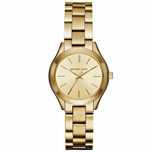 Michael Kors Mk3512 Analog Mini Slim Runway Gold Ladies Watch