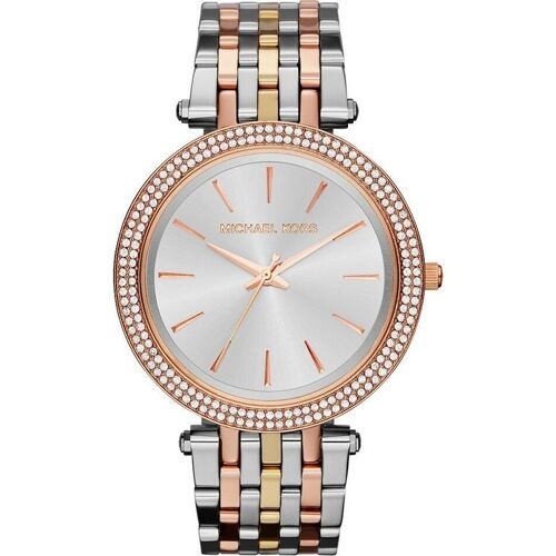 Michael Kors Mk3203 39mm Women's Darci Pave Tri-Tone Ladies Watch