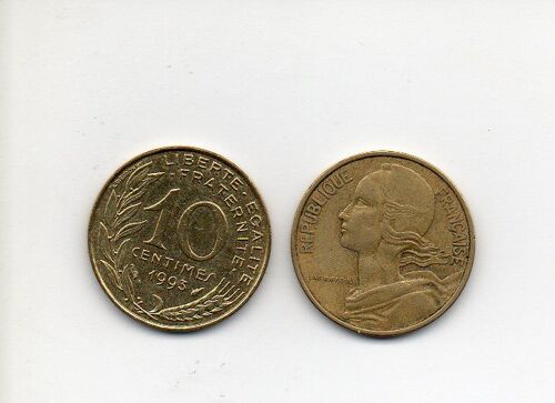 10 Centimes 1993 Marianne Lagriffoul Et Dieudonné Cuivre Alu Nickel