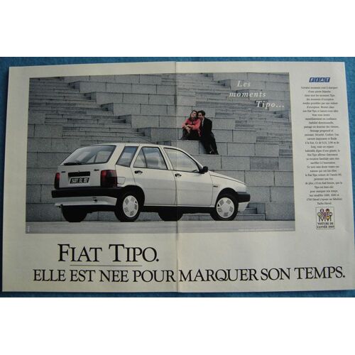 Publicité Papier - Voiture Fiat Tipo De 1989