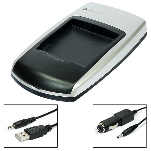 Chargeur Usb + Voiture Batterie S005 Fuji Np-70 Db-60 Panasonic Lumix Dmc-Fc01 Dmc-Fx12 Dmc-Lx2
