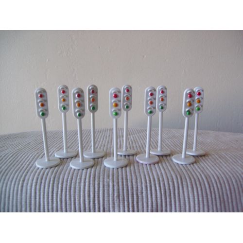 Lot De 10 Feux Tricolores      Ho     1/87-Grell