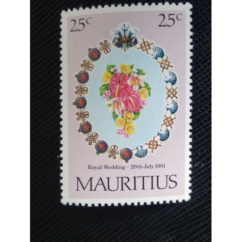Timbre Ile Maurice Y T 528 Mariage Royal 1981 ( 020808 )
