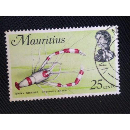 Timbre Ile Maurice Y T 336 Crevette Corail À Bandes (Stenopus Hispidus) 1969 ( 020808 )