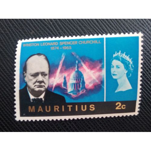 Timbre Ile Maurice Y T 285 Commémoration De Sir Winston Churchill 1966 ( 020808 )