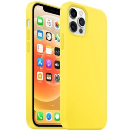 Coque Pour Iphone 12 (6,1"") En Premium Tpu, Antichoc, Anti-Dérapante - Jaune